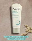 Aveeno Calm + Restore Daily Moisturizer Mineral Sunscreen with Broad Spectrum SPF 30, Lightweight All Day Moisture + UVA/UVB Sun Protection for Sensitive Skin, Fragrance Free, 1.7 fl. Oz