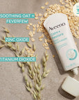 Aveeno Calm + Restore Daily Moisturizer Mineral Sunscreen with Broad Spectrum SPF 30, Lightweight All Day Moisture + UVA/UVB Sun Protection for Sensitive Skin, Fragrance Free, 1.7 fl. Oz