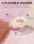 L'Oreal Paris Infallible Blur-fection Longwear Loose Setting Powder, Blurring Face Powder With Up to 24HRs of Wear, Brightening Light Pink, 1 Kit