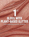 REVLON Super Lustrous Glimmer Gloss Gift Set, 3-Piece, Non-Sticky Lip Makeup, Plant-Based Glitter, High-Shine Finish, 008 Rose Glow, 005 Glazed Almond 001 Diamond Drama