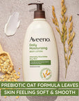 Aveeno Sheer Hydration Daily Moisturizing Fragrance-Free Lotion with Nourishing Prebiotic Oat, Fast-Absorbing Body Moisturizer for Dry Skin with Lightweight, Breathable Feel, 18 fl. oz