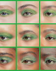 MAKI YIKA Glitter Eyeshadow Green Liquid Multichrome Eyeshadows Long Lasting Metallic Chameleon Eye Shadow Holographic Eye Topper Glitters (#2 Peacock)
