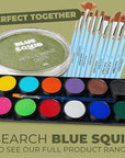 Blue Squid Face Paint Water Based Single Cake Professional Face Paint & Body Paint - Water Activated, Kids Adults Face Painting for Costume, Halloween Makeup, Cosplay - Metallic Bronze Face Paint 30g