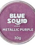 Blue Squid PRO Face Paint - Professional Water Based Single Cake Facepaint & Body Paints - SFX Makeup, Kids Adults Face Painting for Costume, Halloween, Cosplay - Metallic Purple 30g / 1oz