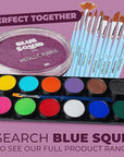 Blue Squid PRO Face Paint - Professional Water Based Single Cake Facepaint & Body Paints - SFX Makeup, Kids Adults Face Painting for Costume, Halloween, Cosplay - Metallic Purple 30g / 1oz