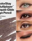 REVLON ColorStay Multiplayer Liquid-Glide Eye Pencil, Multi-Use Makeup With Blending Brush, Blends Then Sets, Creamy Texture, Waterproof, Smudge-proof, Longwearing, 402 High Stakes, 0.03 Oz