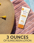 Aveeno Protect + Hydrate Moisturizing Body Sunscreen Lotion, SPF60 Broad Spectrum & Prebiotic Oat, Oil-, Oxybenzone- & Paraben-Free, Water & Sweat Resistant (80-min), Non-Greasy, Travel Size 3.0 Fl Oz