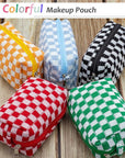 Pazimiik checkered makeup bag for
