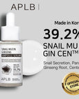 APLB Snail Mucin Ginseng Ampoule Serum 40ml