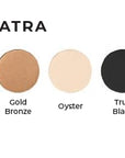 Cleopatra Shimmer White, Purple Burgundy, Gold Bronze, Black and Copper Penny Vegan Eyeshadow Palette; Talc, Paraben & Cruelty Free
