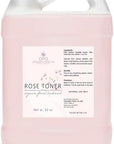 Rosewater Glycerin Mist Toner Bulk Spray Facial Body Floral Cleanser Pure Rose Hydrosol Vegetable Glycerine Moisturizing Cleansing Toning Mix Face Skin Hair Body - Packaging May Vary (32 Ounces)