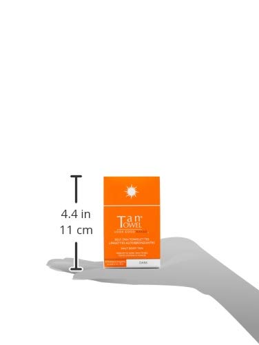 TanTowel Half Body Tan Towelettes - 10 Pack, Dark, 10 Count (Pack of 1)