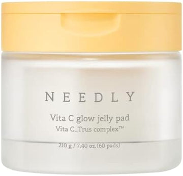 NEEDLY | Vita C Glow Jelly Pad | Brightening Toner Pad for Exfoliation, Blemish care, and Tone Improvement