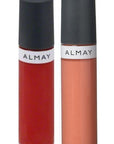 Almay Color and Care Apple a Day (300) and Cantaloupe Cream (700) Liquid Lip Balm and Lipstick Bundle, Non-sticky, No Gluten, Hypoallergenic, Dermatologist Tested, 0.24 fl. oz.