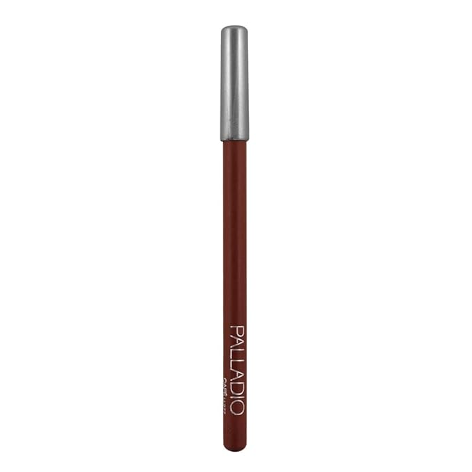 Palladio Lip Liner Pencil, Wooden, Firm yet Smooth, Contour and Line with Ease, Perfectly Outlined Lips, Comfortable, Hydrating, Moisturizing, Rich Pigmented Color, Long Lasting, Café