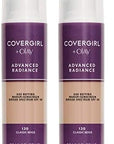 COVERGIRL Advanced Radiance Age Defying Foundation Makeup Natural of 2) 1 oz