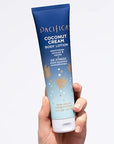 Pacifica Coconut Cream Body Lotion – Moisturizing Coconut & Vanilla Body Cream w/Aloe, Vitamin E & Chamomile for Soft Skin, Soothing Hydration for Dry Skin Lightweight Non-Greasy Vegan & Cruelty-Free
