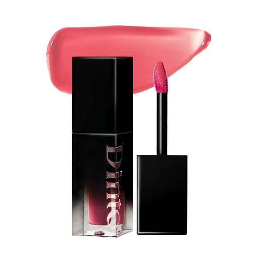 DINTO Blur-Glowy Lip Tint - Glossy Finish, Hydrating, Long Lasting, Lightweight Texture, Non-Sticky, Vegan & Cruelty-Free, K beauty (215 Munia, 0.11 fl.oz) (30 colors)