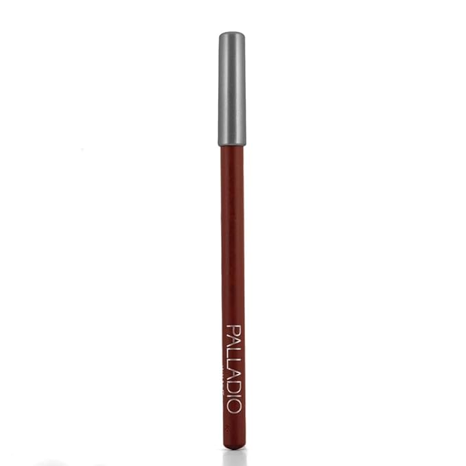 Palladio Lip Liner Pencil, Wooden, Firm yet Smooth, Contour and Line with Ease, Perfectly Outlined Lips, Comfortable, Hydrating, Moisturizing, Rich Pigmented Color, Long Lasting, Walnut