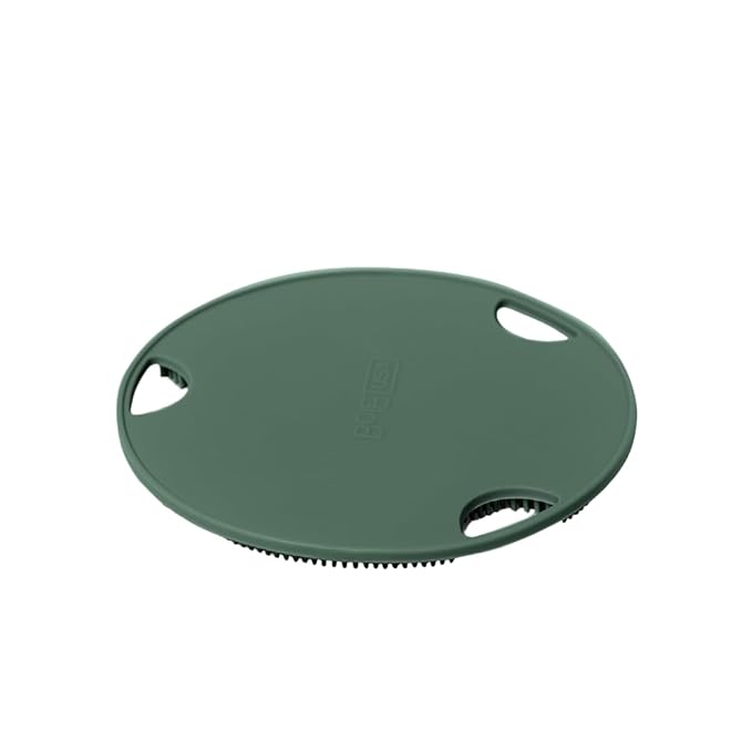 Boie USA Flat Body Scrubber - Hygienic, Exfoliating Loofah Alternative - Feels Like Silicone Scrubber Gentle on Sensitive Skin, Hypoallergenic, BPA- & Latex-Free, Made in The USA (Sage)