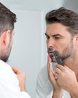 Nose and Ear Hair Trimmer for Men, Rechargeable 3 in 1 Hair Trimmers for Nose Ear Eyebrow & Body Detail Hair Removal, No Pull No Snag Men's Grooming with High Speed, 3 Heads