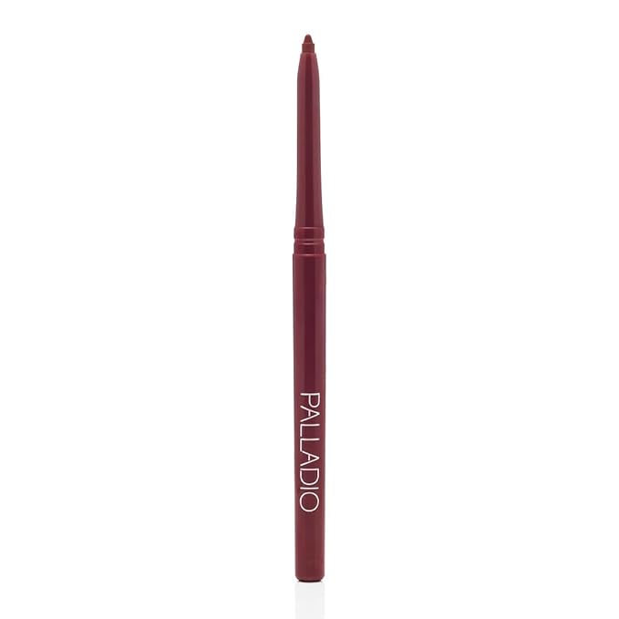 Palladio Retractable Waterproof Lip Liner High Pigmented and Creamy Color Slim Twist Up Smudge Proof Formula with Long Lasting All Day Wear No Sharpener Required, Raisin, 1 Count