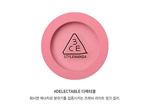 3CE Style Nanda Face Blush, Matte, Pink, Palette, 5g, 0.17oz (DELECTABLE)