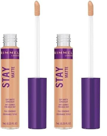 Rimmel Stay Matte Concealer, Nude, 0.05 Fl Ounce of 2)