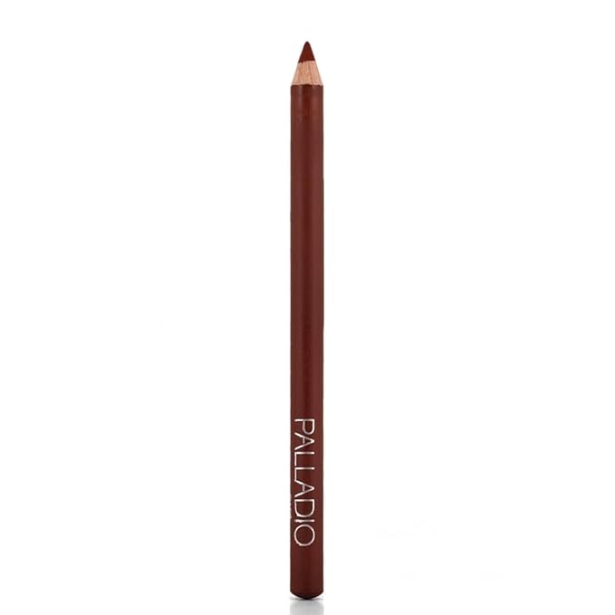 Palladio Lip Liner Pencil, Wooden, Firm yet Smooth, Contour and Line with Ease, Perfectly Outlined Lips, Comfortable, Hydrating, Moisturizing, Rich Pigmented Color, Long Lasting, Café