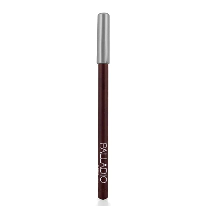 Palladio Lip Liner Pencil, Wooden, Firm yet Smooth, Contour and Line with Ease, Perfectly Outlined Lips, Comfortable, Hydrating, Moisturizing, Rich Pigmented Color, Long Lasting, Raisin