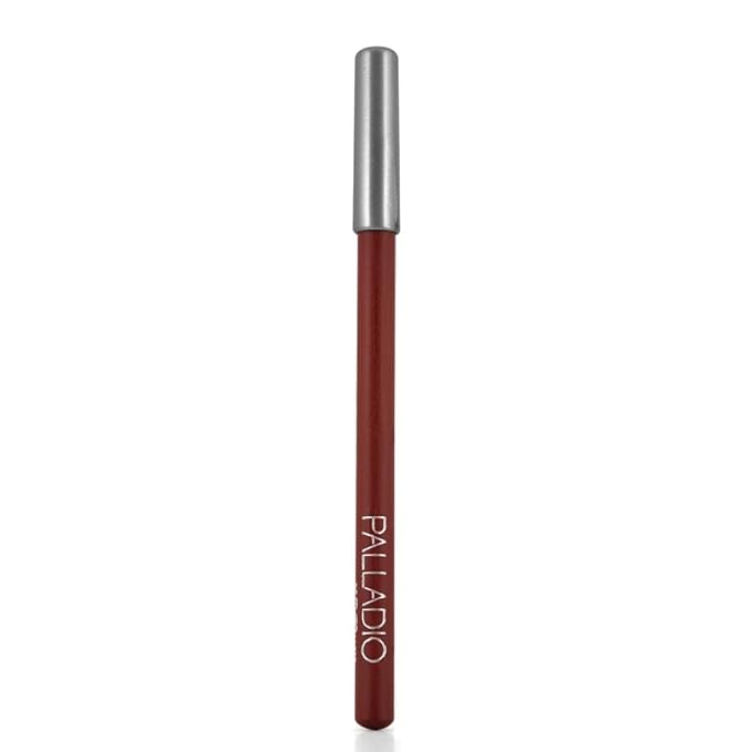 Palladio Lip Liner Pencil, Wooden, Firm yet Smooth, Contour and Line with Ease, Perfectly Outlined Lips, Comfortable, Hydrating, Moisturizing, Rich Pigmented Color, Long Lasting, Nutmeg
