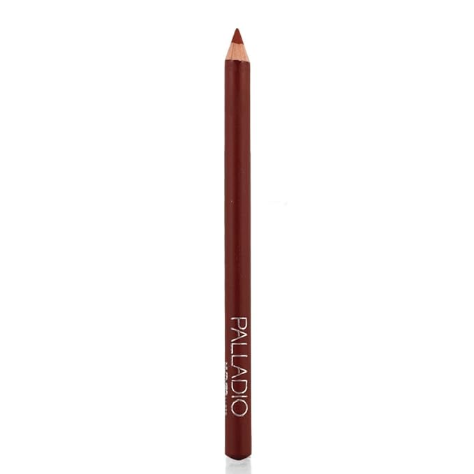 Palladio Lip Liner Pencil, Wooden, Firm yet Smooth, Contour and Line with Ease, Perfectly Outlined Lips, Comfortable, Hydrating, Moisturizing, Rich Pigmented Color, Long Lasting, Nutmeg