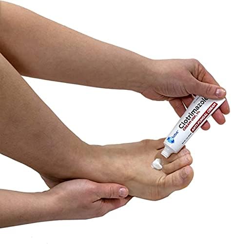 Globe Clotrimazole Antifungal Cream 1% USP (1 oz), Anti Fungal Treatment, Relieves Itching, Burning, Cracking and Scaling Associated Athletes Foot, Jock Itch, Ringworm and More