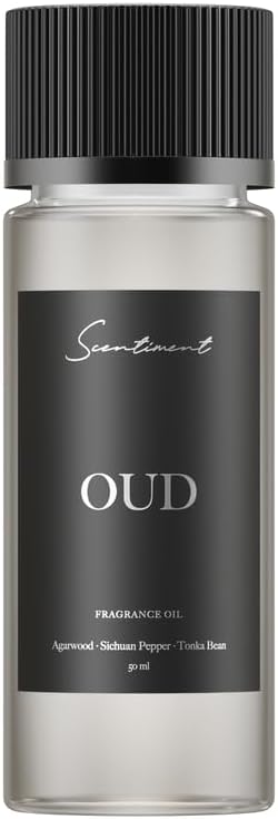 Scentiment Diffuser Oil - Oud Designer Collection | Aromatherapy Home Fragrance | Luxurious Scent with Notes of Agarwood, Sichuan Pepper (50ml)