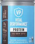 Vital Proteins Performance Powder, 25g Lactose-Free Milk Protein Isolate Casein & Whey Blend, NSF for Sport Certified, 10g Collagen Peptides, 8g EAAs, 5g BCAAs, Gluten-Free - Cold Brew Coffee, 1.72lb