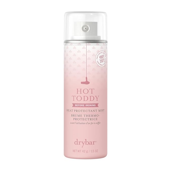 Drybar Hot Toddy Heat Protectant Mist Blanc Scent - Travel Size Lightweight Heat Protectant for Hair protects from Heat & Styling with Curling, Straightening and Styling Irons