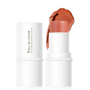 Blush Stick, Matte Cream Blush Stick for Cheeks, Lasting(06 Coral)