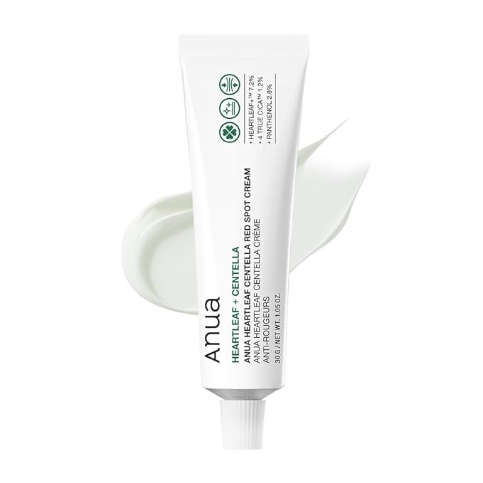 Anua Heartleaf Centella Red Spot Cream, Hydration Face Moisturizer for Skin Relief, Niacinamide, Centella, Panthenol, Spot Treatment for sensitive skin, Non-comedogenic, Korean Skincare (30g/1.05oz)