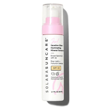 Solara Suncare - Go! Vacation Glow Illuminating Tinted Moisturizer, SPF 30 | EWG Verified, Vegan, Cruelty Free, Reef friendly | Unscented, Lightweight, Safe For Sensitive Skin (1.7 fl oz | 50 ml)