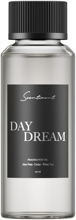 Scentiment Diffuser Oil - Day Dream | Inspired by Westin® Hotel White Tea Scent | Aromatherapy Home Fragrance| Luxurious Scent with Notes of Aloe Vera, Cedar, White Tea (120 mL)