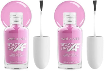 wet n wild Fast Dry AF Nail Polish Color, Pink Heels On The Beach | Quick Drying - 40 Seconds | Long Lasting - 5 Days, Shine (0.46 Fl Oz) (Pack of 2)