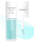 NOONI Korean Lip Oil - Applemint | Long-Lasting, Moisturizing, Plumping, Revitalizing for Dry Lips, Waterproof, No Peel Off, Hydrating, Nourishing Crystal Clear, 0.12 FL Oz