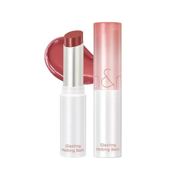 rom&nd GLASTING MELTING BALM #06 Kaya Fig - Vegan K-Beauty Tinted Lip Balm for Crystal Water-Gloss Shine, Deep Hydration & MLBB Rosy Nude Color | Non-Sticky, Long-Lasting Comfort for All Ages