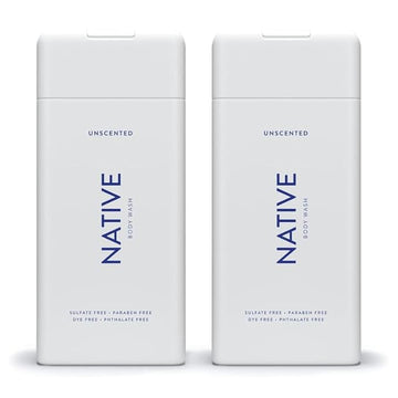 Native Body Wash for Men & Women, Seasonal | Sulfate, Paraben, and Dye Free, with Naturally Derived Clean Ingredients Leaving Skin Soft and Hydrating, Unscented 18 oz - 2 Pk