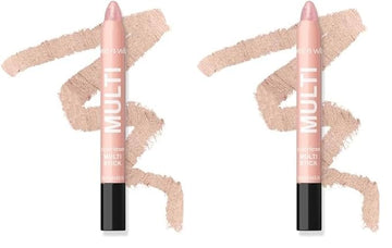 wet n wild Color Icon Cream Eyeshadow Multi-Stick, Moisturizing, Nourishing Velvety Cream-to-Powder Buildable & Blendable Formula, Cruelty-Free & Vegan - Peachy Crush (Pack of 2)