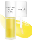 NOONI Korean Lip Oil - Applecoco | Lip Stain, Gift, Long-Lasting, Moisturizing, Plumping, Revitalizing for Dry Lips, Waterproof, No Peel Off, Korean Lip Tint, Clear Lips, Mother's Day, 0.12 Fl Oz