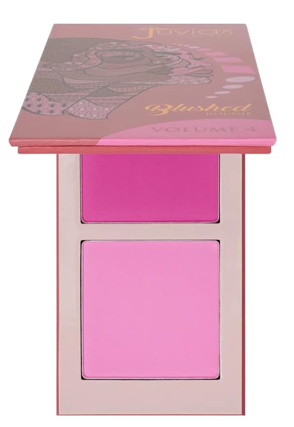 Juvia's Place Blushed Duo Blush Volume4 - Two Tone Pigmented Buildable Pressed Mineral Powder - Rosy Natural Cheeks Matte Fresh Finish for All Skin Color
