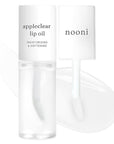 NOONI Korean Lip Oil - Appleclear | Long-Lasting, Moisturizing, Plumping, Revitalizing for Dry Lips, Waterproof, No Peel Off, Hydrating, Nourishing Crystal Clear, 0.12 FL Oz
