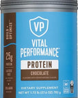 Vital Proteins Performance Powder, 25g Lactose-Free Milk Protein Isolate Powder, NSF for Sport Certified, 10g Grass-Fed Collagen Peptides, 8g EAAs, 5g BCAAs, Gluten-Free - Chocolate, 1.72lb