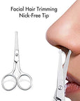 LIVINGO Premium Manicure Rounded Tip Scissors Multi-purpose Stainless Steel Cuticle Pedicure Beauty Grooming Kit for Nail, Eyebrow, Eyelash, Dry Skin, Nose Hair 3.5 inch